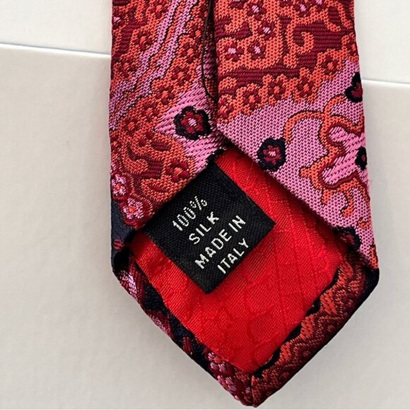 Vintage Christian Lacroix Paisley Printed Tie Silk Made in Italy - Picture 4 of 4